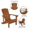 Flash Furniture 2 Teak Adirondack Chairs & Star and Moon Fire Pit JJ-C145012-32D-TEAK-GG